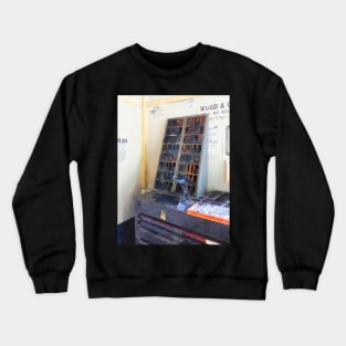 Printers - Vintage Slug Cutter in Print Shop Crewneck Sweatshirt